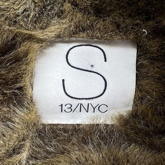 S13/NYC Winter Coat Womens Small puffer parka Faux Fur Hood lining penny lane - Picture 12 of 16